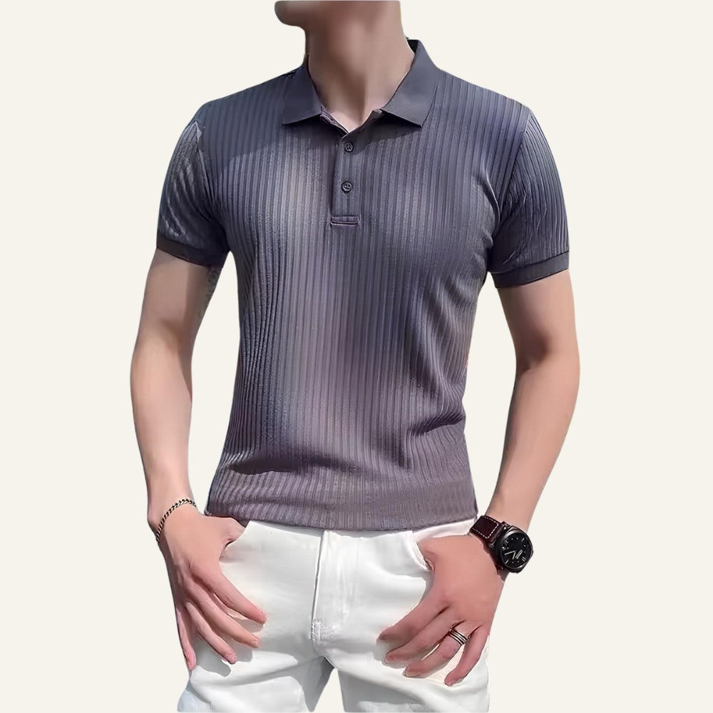 Camisa Polo de Tejido Canalé para Hombre Bourton