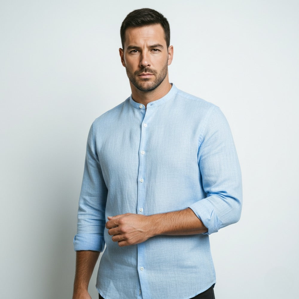 Camisa de Lino de Manga Larga Varenne