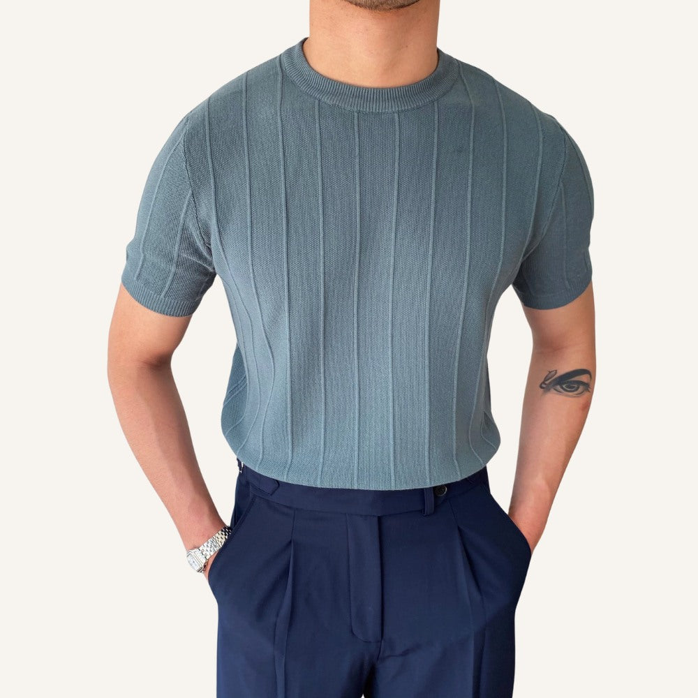 Camiseta de Punto Texturizado para Hombre Old Money Belgrano