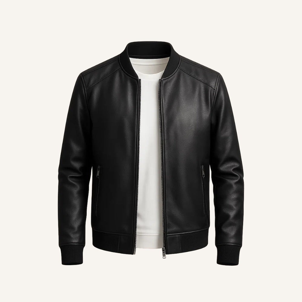 Chaqueta de Cuero para Hombre Gran Nero