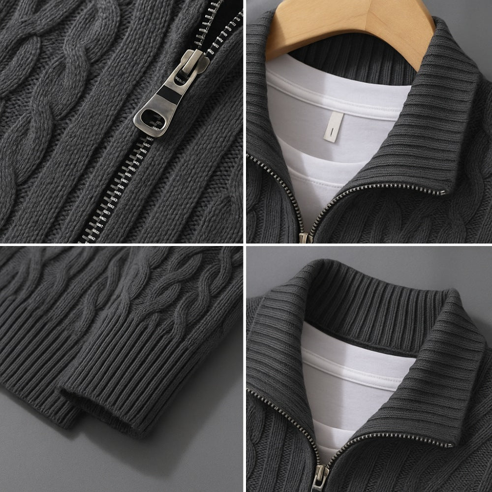 Suéter de Cuello Alto con Medio Cierre para Hombre Fontaine