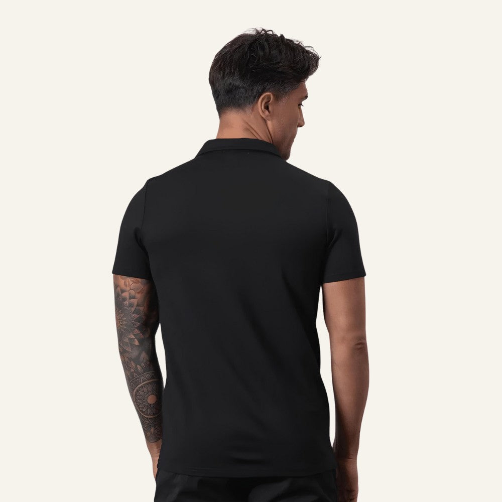 Camisa Polo Elegante para Hombre con Medio Cierre Perion