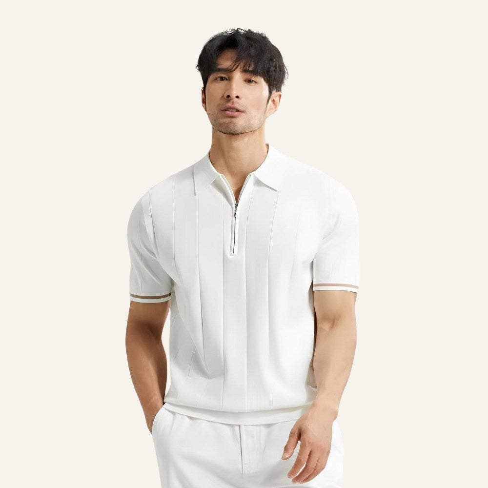 Camisa Polo para Hombre con Medio Cierre Old Money Valence