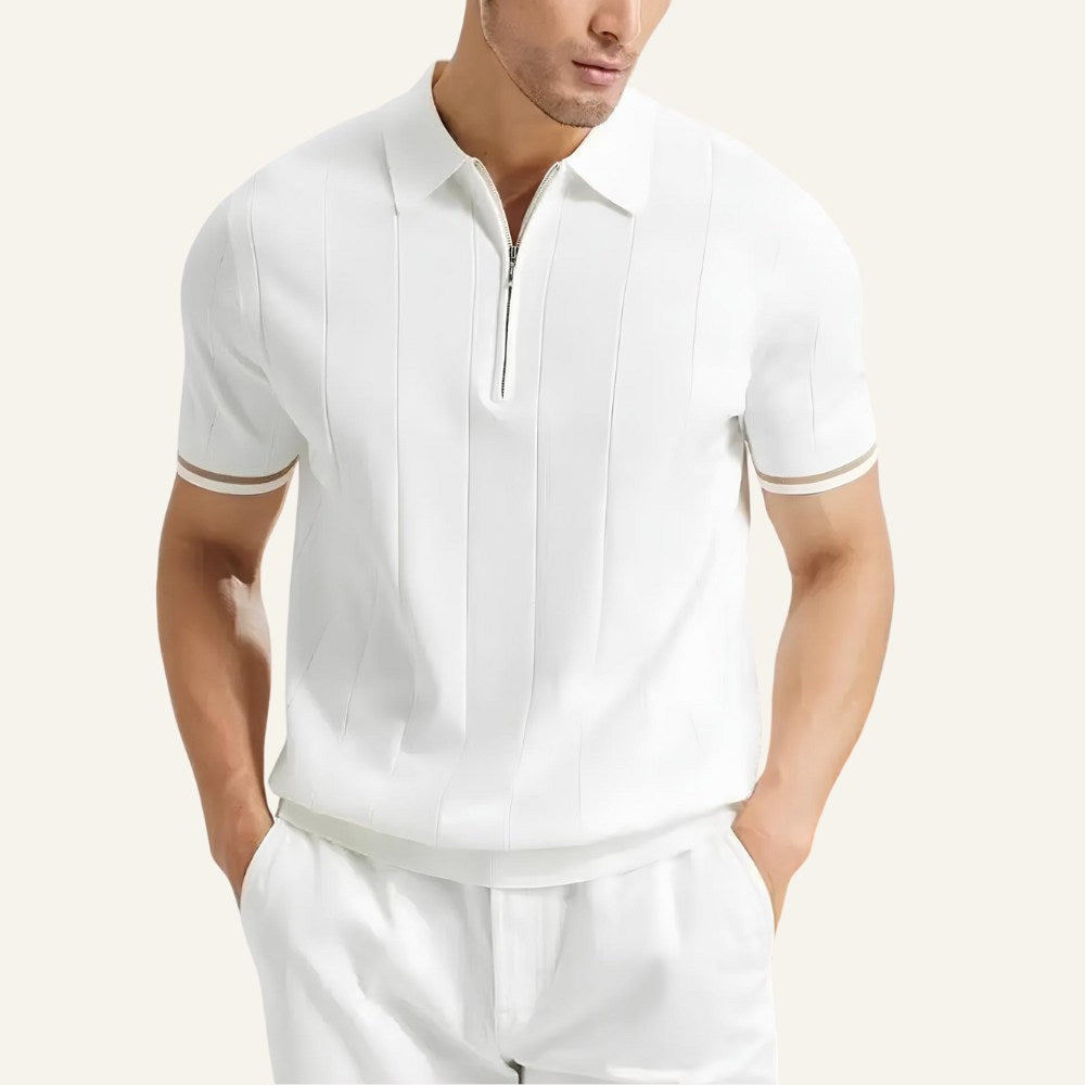 Camisa Polo para Hombre con Medio Cierre Old Money Valence