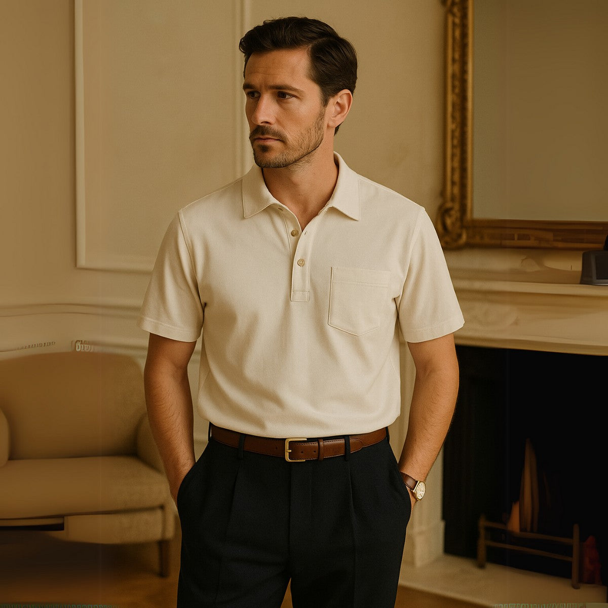Polo de Lino Casablanca para Hombre