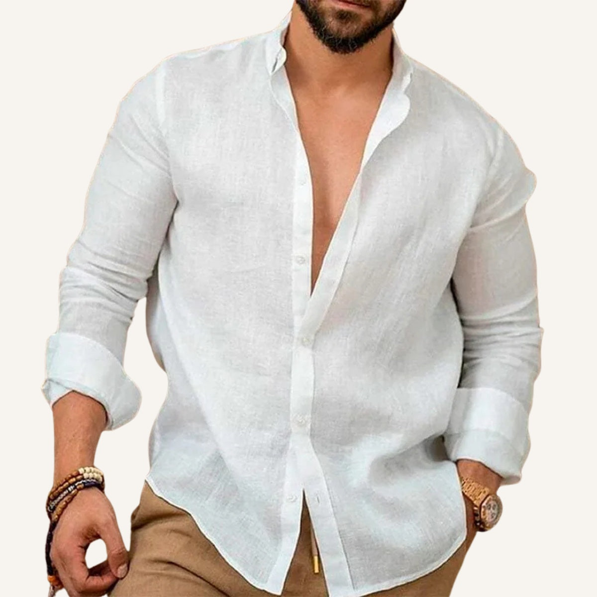 Camisa de Lino para Hombre Verano