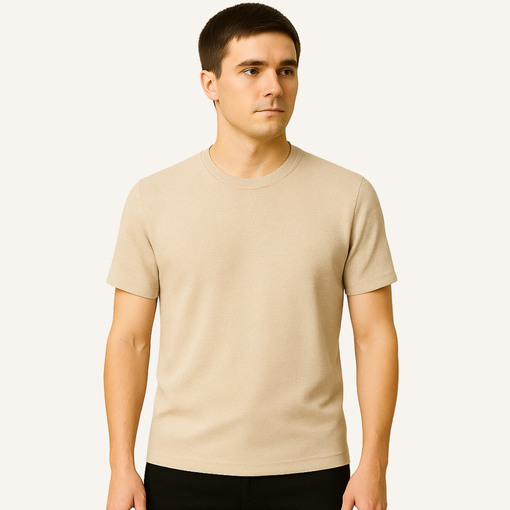 Camiseta para Hombre Old Money Básica Texturizada Belmont