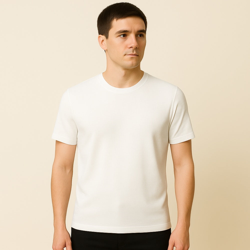 Camiseta para Hombre Old Money Básica Texturizada Belmont