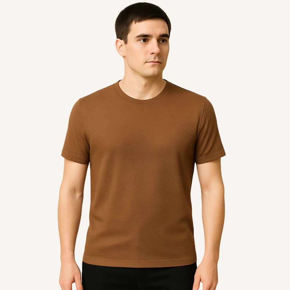 Camiseta para Hombre Old Money Básica Texturizada Belmont